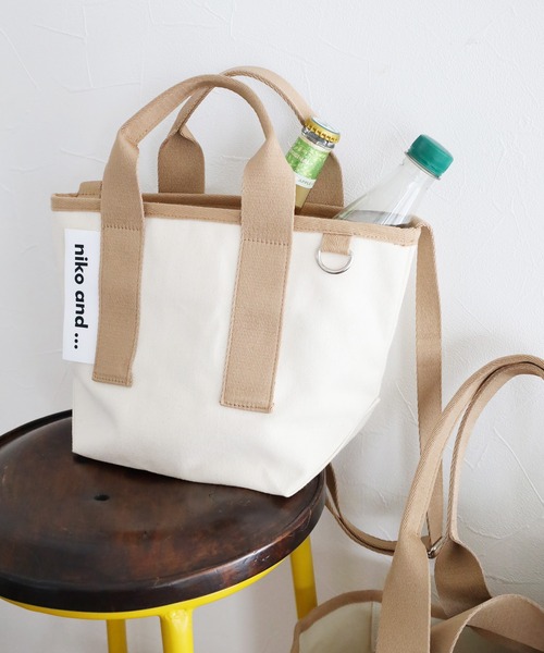 niko and...（ニコアンド）の「ニコロゴキャンバスショルダーバッグ【ニコロゴトート】（ショルダーバッグ・レディース・その他3/その他1/その他2・0）」の2枚目の写真