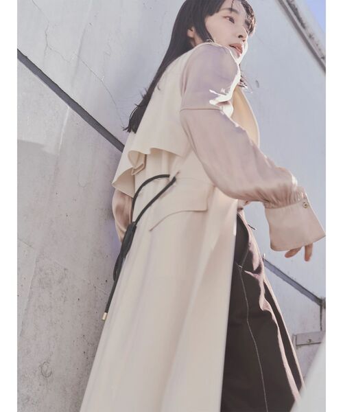 TONAL(トーナル)の「トレンチラッフルジレワンピース(ワンピース・レディース・グレー/ベージュ/アイボリー・MEDIUM)」の22枚目の写真