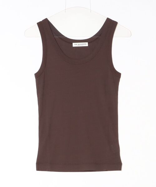 THE SHINZONE（ザ　シンゾーン）の「SHEER RIB TANK TOP 26SMSCU06（Tシャツ/カットソー・メンズ・ホワイト/ブラウン/ネイビー/ブラック・FREE）」の3枚目の写真