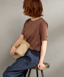MICA&DEAL | [MICA&DEAL/マイカアンドディール] ワンポイントロゴ刺繍Tシャツ(Tシャツ/カットソー)