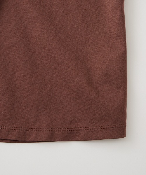 MICA&DEAL（マイカ＆ディール）の「[MICA&DEAL/マイカアンドディール] ワンポイントロゴ刺繍Tシャツ（Tシャツ/カットソー・レディース・ネイビー/ブラウン/ホワイト・F）」の22枚目の写真