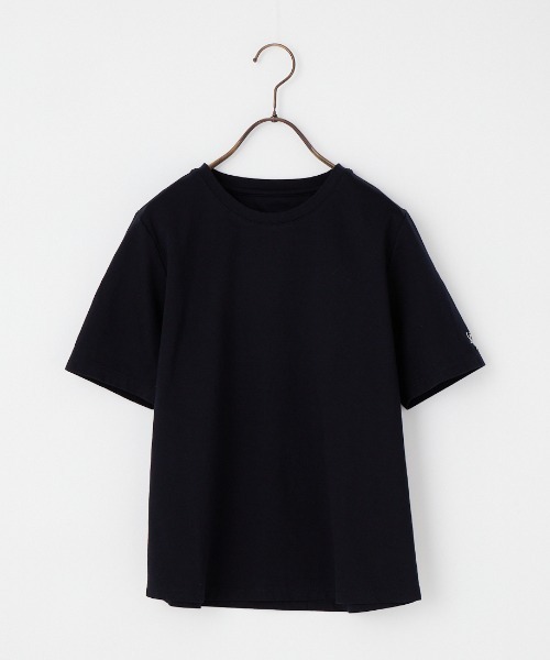 MICA&DEAL（マイカ＆ディール）の「[MICA&DEAL/マイカアンドディール] ワンポイントロゴ刺繍Tシャツ（Tシャツ/カットソー・レディース・ネイビー/ブラウン/ホワイト・F）」の15枚目の写真