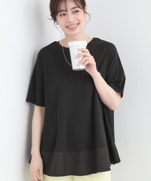 SHOO・LA・RUE | 【ひんやり/UV/抗菌防臭】体型カバーも叶う 裾切り替えAライントップス(Tシャツ/カットソー)