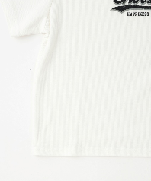 PINK-latte（ピンクラテ）の「【デイリープライス】アソート柄半袖テレコトップス（Tシャツ/カットソー・キッズ・ブラック/アイボリー/ピンク・150cm/130cm/120cm/160cm/140cm）」の7枚目の写真