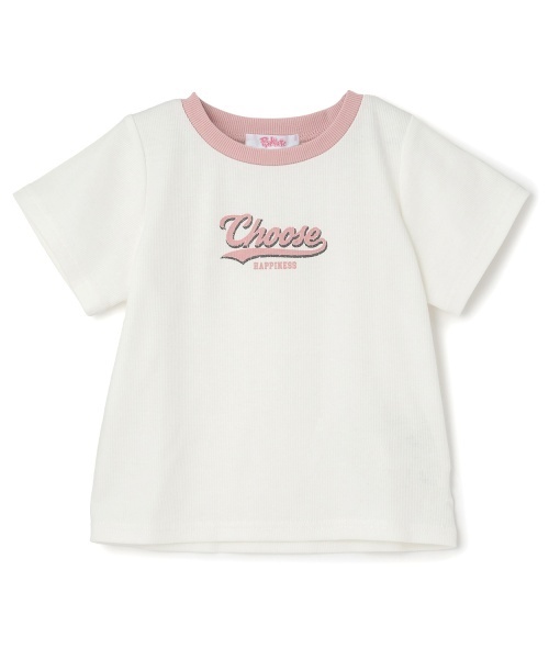 PINK-latte（ピンクラテ）の「【デイリープライス】アソート柄半袖テレコトップス（Tシャツ/カットソー・キッズ・ブラック/アイボリー/ピンク・150cm/130cm/120cm/160cm/140cm）」の12枚目の写真