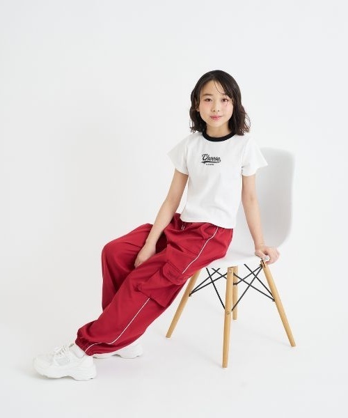 PINK-latte（ピンクラテ）の「【デイリープライス】アソート柄半袖テレコトップス（Tシャツ/カットソー・キッズ・ブラック/アイボリー/ピンク・150cm/130cm/120cm/160cm/140cm）」の14枚目の写真