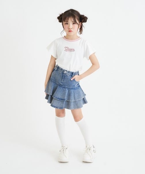 PINK-latte（ピンクラテ）の「【デイリープライス】アソート柄半袖テレコトップス（Tシャツ/カットソー・キッズ・ブラック/アイボリー/ピンク・150cm/130cm/120cm/160cm/140cm）」の20枚目の写真