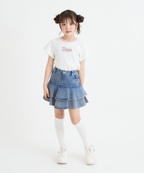 PINK-latte（ピンクラテ）の「【デイリープライス】アソート柄半袖テレコトップス（Tシャツ/カットソー・キッズ・ブラック/アイボリー/ピンク・150cm/130cm/120cm/160cm/140cm）」の21枚目の写真