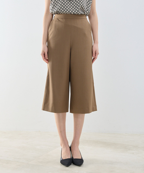 NARACAMICIE（ナラカミーチェ）の「【NARACAMICIE】【セットアップ対応】ワイドクロップドパンツ（その他パンツ・レディース・ブラウン系/ネイビー/ブラウン・M/XL）」の4枚目の写真
