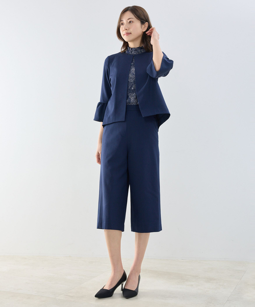 NARACAMICIE（ナラカミーチェ）の「【NARACAMICIE】【セットアップ対応】ワイドクロップドパンツ（その他パンツ・レディース・ブラウン系/ネイビー/ブラウン・M/XL）」の14枚目の写真