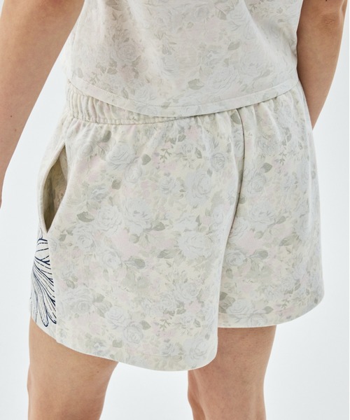 Mardi Mercredi(マルディメクルディ)の「SWEAT SHORTS FLEUR FLOWER / スウェット ショーツ フルール フラワー(スウェットパンツ・レディース・ブルーグレー/ベージュ・FREE)」の14枚目の写真