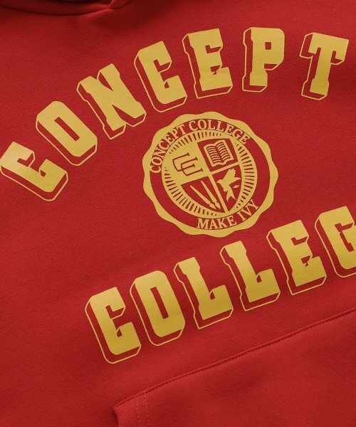 CONCEPTCOLLEGE（コンセプトカレッジ）の「クラシックビッグロゴディープレッドフードパーカー [男女共用]（パーカー・レディース・その他・LARGE/MEDIUM）」の2枚目の写真