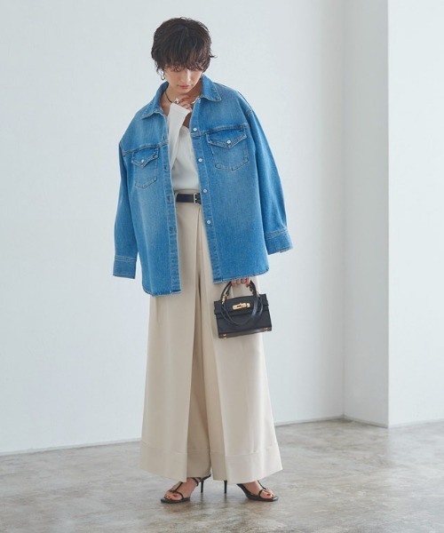 RASW（ラス）の「[RASW]インバーテッドプリーツワイドパンツ（その他パンツ・レディース・キナリ/ブラック・S/M/L）」の7枚目の写真