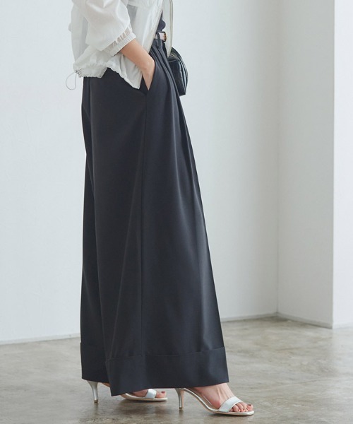 RASW（ラス）の「[RASW]インバーテッドプリーツワイドパンツ（その他パンツ・レディース・キナリ/ブラック・S/M/L）」の14枚目の写真