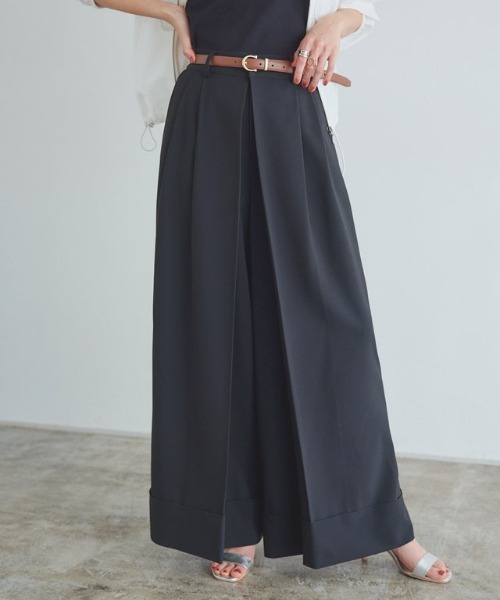 RASW（ラス）の「[RASW]インバーテッドプリーツワイドパンツ（その他パンツ・レディース・キナリ/ブラック・S/M/L）」の15枚目の写真