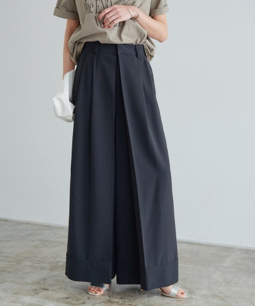 RASW（ラス）の「[RASW]インバーテッドプリーツワイドパンツ（その他パンツ・レディース・キナリ/ブラック・S/M/L）」の18枚目の写真