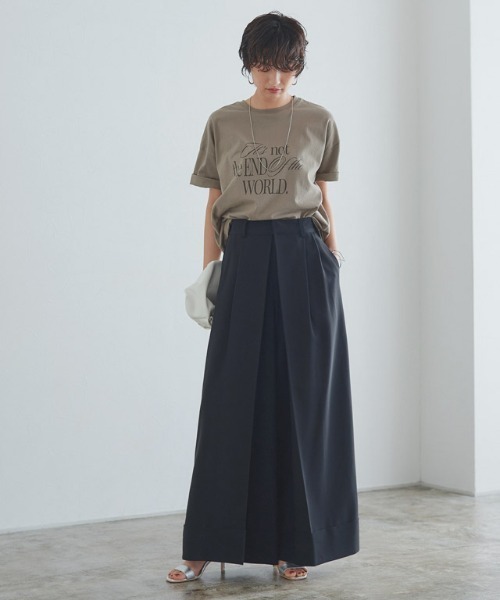 RASW（ラス）の「[RASW]インバーテッドプリーツワイドパンツ（その他パンツ・レディース・キナリ/ブラック・S/M/L）」の19枚目の写真