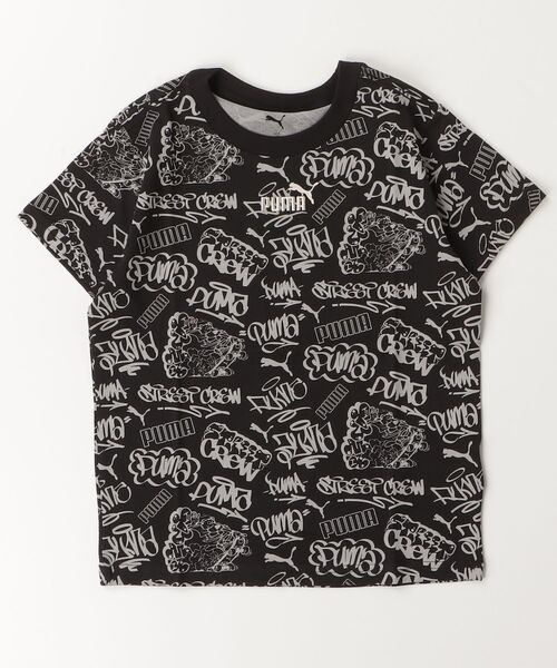 PUMA（プーマ）の「プーマ PUMA MID90S AOP Tシャツ B（Tシャツ/カットソー・キッズ・ブラック/クリーム・130cm/140cm/150cm/160cm）」の2枚目の写真