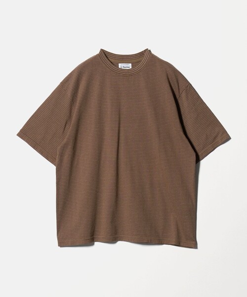 Yonetomi(ヨネトミ)の「【別注】<YONETOMI>ボーダー クルーネック ショートスリーブ Tシャツ(Tシャツ/カットソー・メンズ・ネイビー/ダークグリーン/ダークブラウン/ブラック・3/2/4/1)」の3枚目の写真