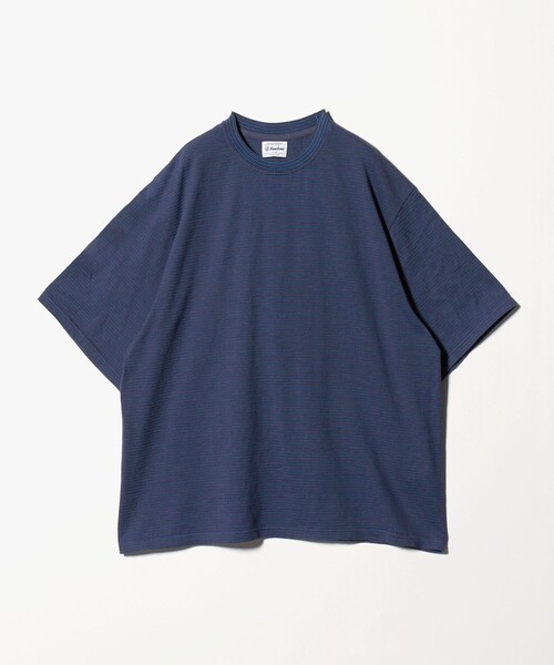 Yonetomi(ヨネトミ)の「【別注】<YONETOMI>ボーダー クルーネック ショートスリーブ Tシャツ(Tシャツ/カットソー・メンズ・ネイビー/ダークグリーン/ダークブラウン/ブラック・3/2/4/1)」の4枚目の写真