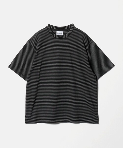 Yonetomi(ヨネトミ)の「【別注】<YONETOMI>ボーダー クルーネック ショートスリーブ Tシャツ(Tシャツ/カットソー・メンズ・ネイビー/ダークグリーン/ダークブラウン/ブラック・3/2/4/1)」の2枚目の写真