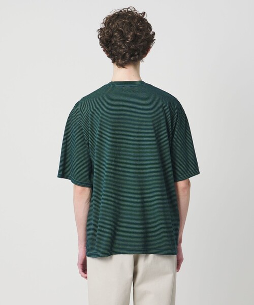 Yonetomi(ヨネトミ)の「【別注】<YONETOMI>ボーダー クルーネック ショートスリーブ Tシャツ(Tシャツ/カットソー・メンズ・ネイビー/ダークグリーン/ダークブラウン/ブラック・3/2/4/1)」の8枚目の写真