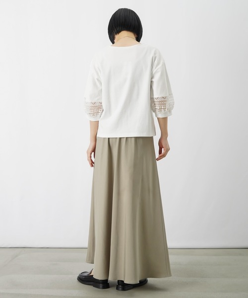 LUCA/LADY LUCK LUCA（ルカ/レディラックルカ）の「LC/LLL バイヤスハギフレアースカート（スカート・レディース・ブラック/ライトグリーン/グレイッシュベージュ・FREE）」の9枚目の写真