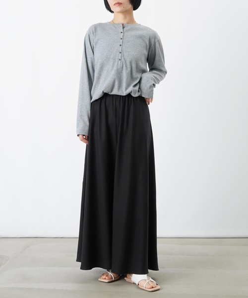 LUCA/LADY LUCK LUCA（ルカ/レディラックルカ）の「LC/LLL バイヤスハギフレアースカート（スカート・レディース・ブラック/ライトグリーン/グレイッシュベージュ・FREE）」の18枚目の写真