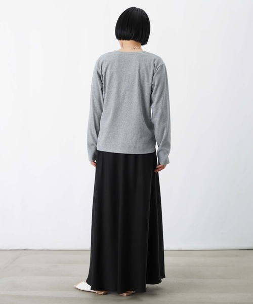 LUCA/LADY LUCK LUCA（ルカ/レディラックルカ）の「LC/LLL バイヤスハギフレアースカート（スカート・レディース・ブラック/ライトグリーン/グレイッシュベージュ・FREE）」の17枚目の写真