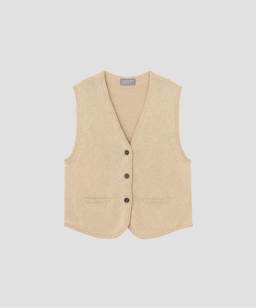 MARGARET HOWELL(マーガレットハウエル)の「PAPER COTTON(カーディガン/ボレロ・レディース・ベージュ/ブラック・2)」の11枚目の写真