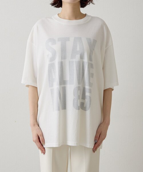 Whim Gazette（ウィムガゼット）の「【KATHARINE HAMNETT】別注バックプリントTシャツ（Tシャツ/カットソー・レディース・オフホワイト/ベージュ・FREE）」の13枚目の写真