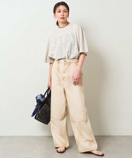 Whim Gazette（ウィムガゼット）の「【KATHARINE HAMNETT】別注バックプリントTシャツ（Tシャツ/カットソー・レディース・オフホワイト/ベージュ・FREE）」の19枚目の写真