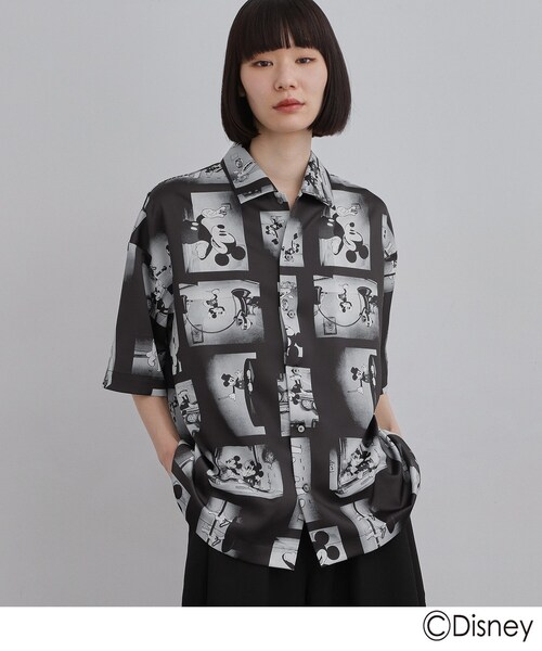 Disney(ディズニー)の「Disney capsule collection 総柄シャツ(シャツ/ブラウス・メンズ・ブラック/ホワイト/ブラック系・01/02/03)」の5枚目の写真