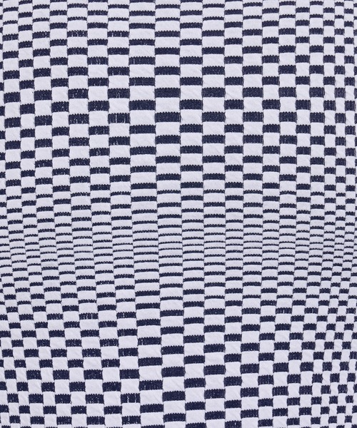 HIDEAWAYS NICOLE(ハイダウェイニコル)の「ジオメトリックブリスタージャカード5分袖パーカー(パーカー・メンズ・ホワイト×ネイビー/オフホワイト/ブラック・X-LARGE/LARGE/MEDIUM)」の18枚目の写真