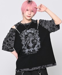 TRAVAS TOKYO | 『TRAVAS TOKYO/トラバス トーキョー』ダメージ切替ラグランTシャツ(Tシャツ/カットソー)