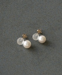 ピアス スノーパール K10