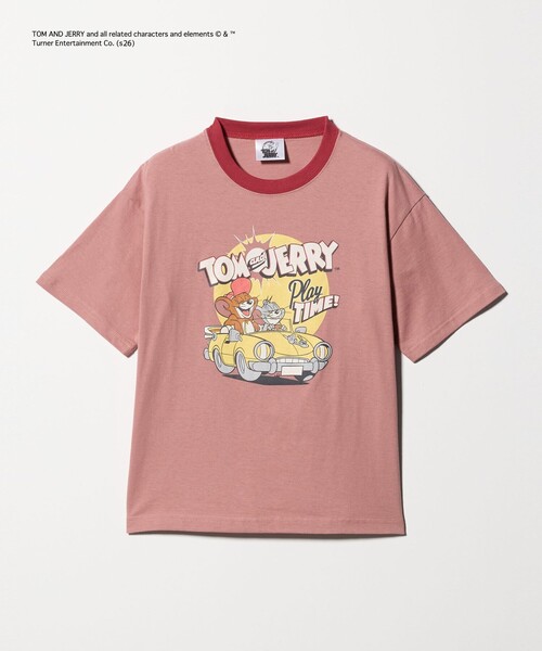 green label relaxing(グリーンレーベルリラクシング)の「【別注】<URBAMENT>TOM and JERRY リンガーTシャツ / キッズ 140cmー150cm(Tシャツ/カットソー・キッズ・レッド/ライトブルー/ダークグレー・140cm/150cm)」の3枚目の写真