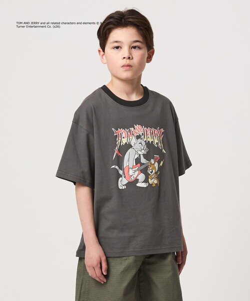 green label relaxing(グリーンレーベルリラクシング)の「【別注】<URBAMENT>TOM and JERRY リンガーTシャツ / キッズ 140cmー150cm(Tシャツ/カットソー・キッズ・レッド/ライトブルー/ダークグレー・140cm/150cm)」の19枚目の写真