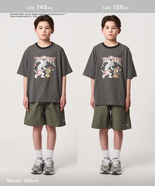 green label relaxing(グリーンレーベルリラクシング)の「【別注】<URBAMENT>TOM and JERRY リンガーTシャツ / キッズ 140cmー150cm(Tシャツ/カットソー・キッズ・レッド/ライトブルー/ダークグレー・140cm/150cm)」の17枚目の写真