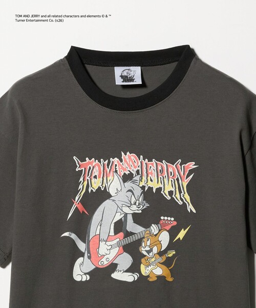 green label relaxing(グリーンレーベルリラクシング)の「【別注】<URBAMENT>TOM and JERRY リンガーTシャツ / キッズ 140cmー150cm(Tシャツ/カットソー・キッズ・レッド/ライトブルー/ダークグレー・140cm/150cm)」の6枚目の写真