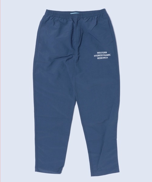 WESTERN HYDRODYNAMIC RESEARCH(ウェスタンハイドロダイナミックリサーチ)の「【Western Hydrodynamic Research/ウェスタン ハイドロダイナミック リサーチ】WORKER NYLON PANTS ナイロンパンツ トラックパンツ ワンポイント ブランドロゴ 刺繍 テーパードシルエット(その他パンツ・メンズ・ネイビー/ブラック・MEDIUM/LARGE/SMALL)」の2枚目の写真