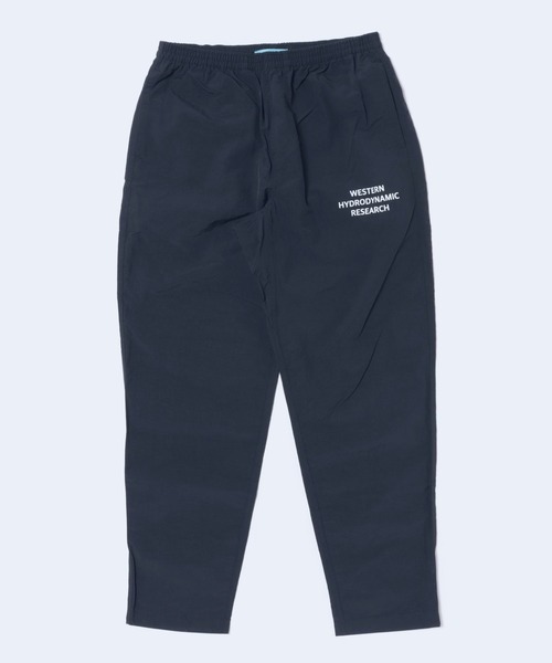 WESTERN HYDRODYNAMIC RESEARCH(ウェスタンハイドロダイナミックリサーチ)の「【Western Hydrodynamic Research/ウェスタン ハイドロダイナミック リサーチ】WORKER NYLON PANTS ナイロンパンツ トラックパンツ ワンポイント ブランドロゴ 刺繍 テーパードシルエット(その他パンツ・メンズ・ネイビー/ブラック・MEDIUM/LARGE/SMALL)」の1枚目の写真