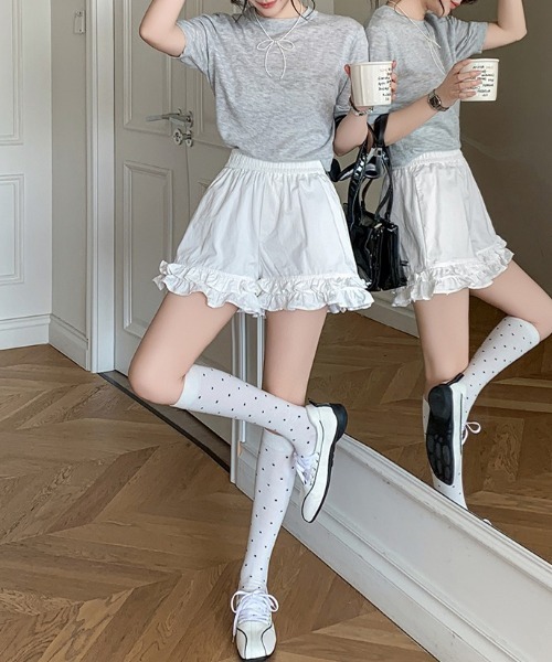 yuue' ( wear )（ユーイ）の「フリルヘムショートパンツ（その他パンツ・レディース・ブラック/ホワイト・FREE）」の22枚目の写真