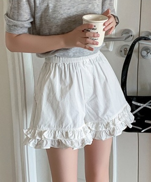 yuue' ( wear )（ユーイ）の「フリルヘムショートパンツ（その他パンツ・レディース・ブラック/ホワイト・FREE）」の19枚目の写真