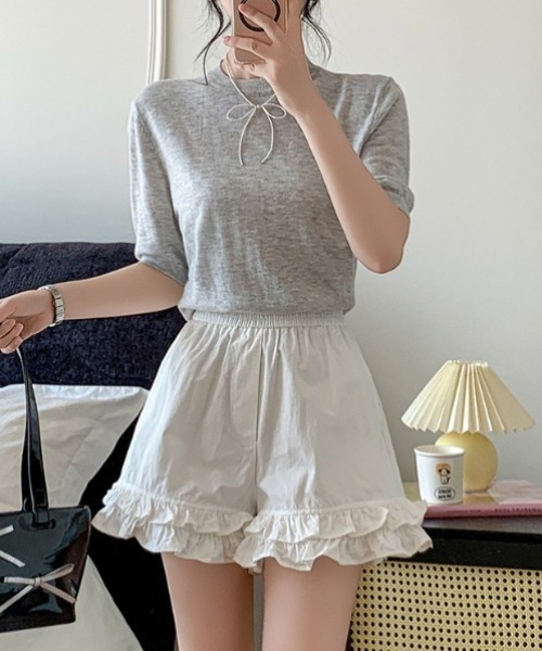 yuue' ( wear )（ユーイ）の「フリルヘムショートパンツ（その他パンツ・レディース・ブラック/ホワイト・FREE）」の21枚目の写真