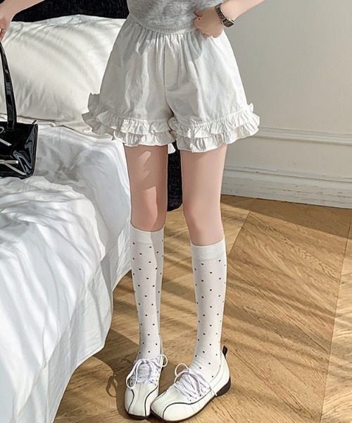 yuue' ( wear )（ユーイ）の「フリルヘムショートパンツ（その他パンツ・レディース・ブラック/ホワイト・FREE）」の17枚目の写真