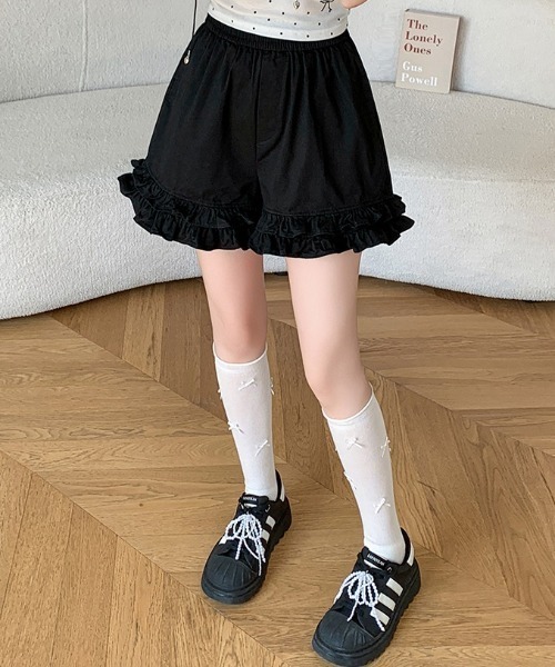yuue' ( wear )（ユーイ）の「フリルヘムショートパンツ（その他パンツ・レディース・ブラック/ホワイト・FREE）」の8枚目の写真