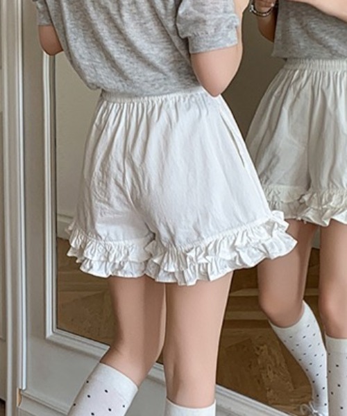 yuue' ( wear )（ユーイ）の「フリルヘムショートパンツ（その他パンツ・レディース・ブラック/ホワイト・FREE）」の18枚目の写真