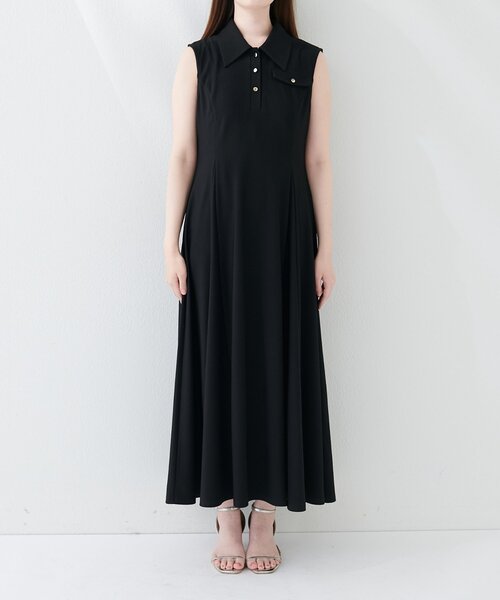 natural couture(ナチュラルクチュール)の「美シルエットノースリフレアワンピース(ワンピース・レディース・ブラウン/ブルー/オフホワイト/ブラック・FREE)」の16枚目の写真