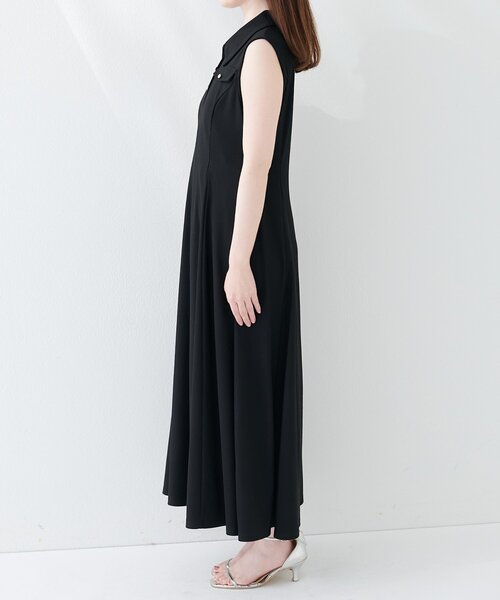 natural couture(ナチュラルクチュール)の「美シルエットノースリフレアワンピース(ワンピース・レディース・ブラウン/ブルー/オフホワイト/ブラック・FREE)」の17枚目の写真
